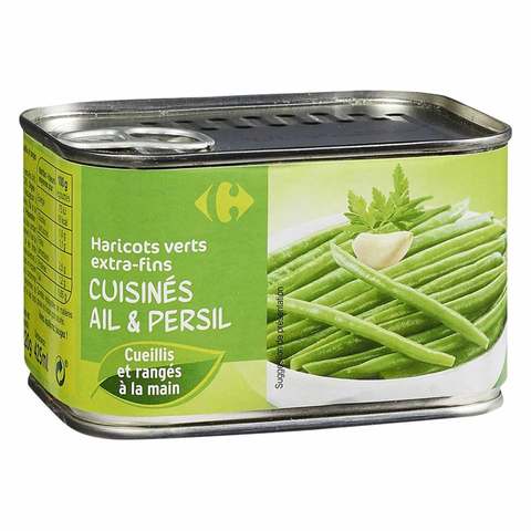 Carrefour Extra Fine Beans With Garlic 400g