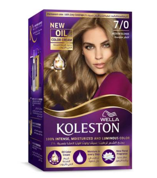 Wella Koleston Permanent Hair Color Kit 7/0 Medium Blonde