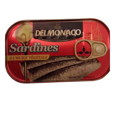 Delmonaco Sardines In Vegetable Oil 125g