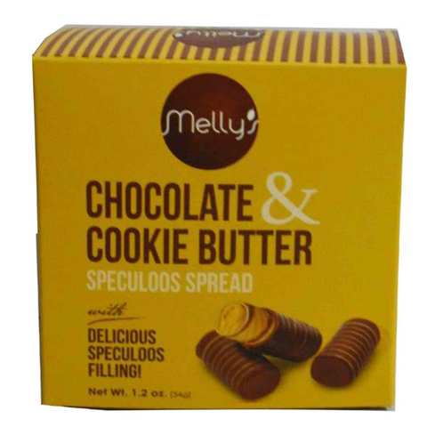 Melly\'s Chocolate and Cookie Butter Speculoos Spread 34g