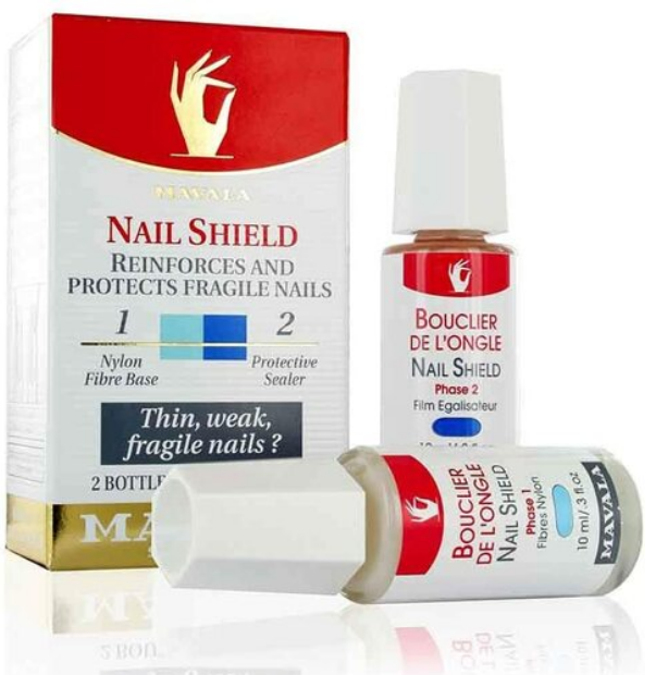 Mavala Nail Shield For Weak Fragile Nails 2 * 10Ml , Regenerate And Strengthen Nailsgi