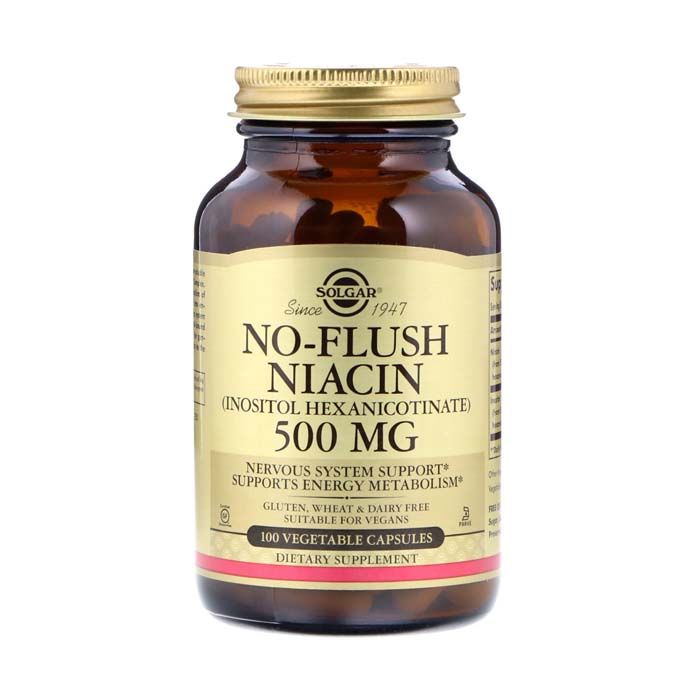 Solgar No Flush Niacin 500 mg Vegetable capsules 100's