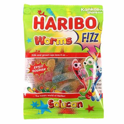 Haribo Fizz Worms Jelly 70g