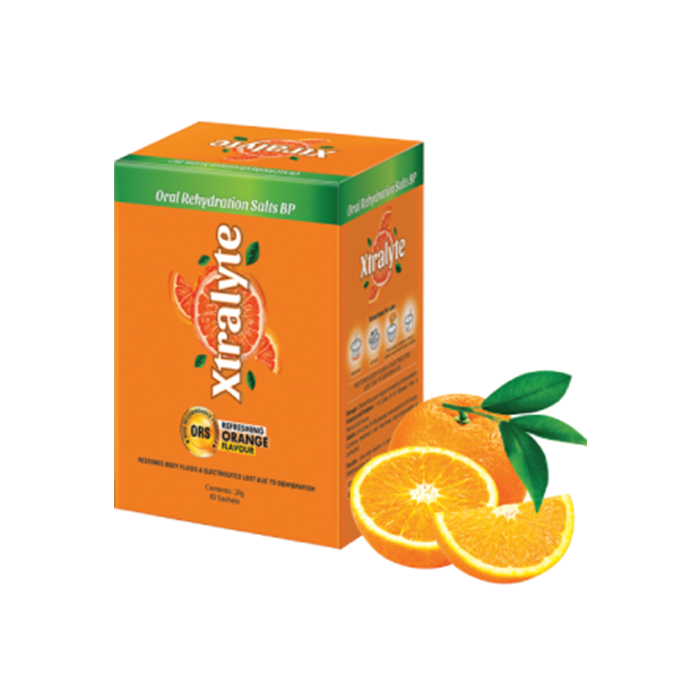 Xtralyte ORS 21 g Orange Flavor 10's Sachet