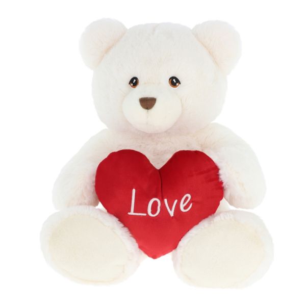 Keel Toys - Keeleco Bear Cream With Heart Valentine - 75 cm
