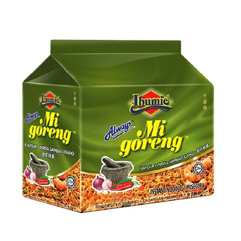 Ibumie Mi Goreng Instant Noodles Original 80g x Pack of 5