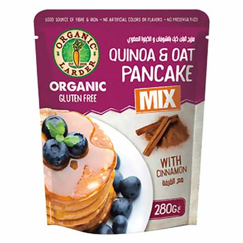 Organic Larder Quinoa And Oat Pancake Mix Cinnamon 240g