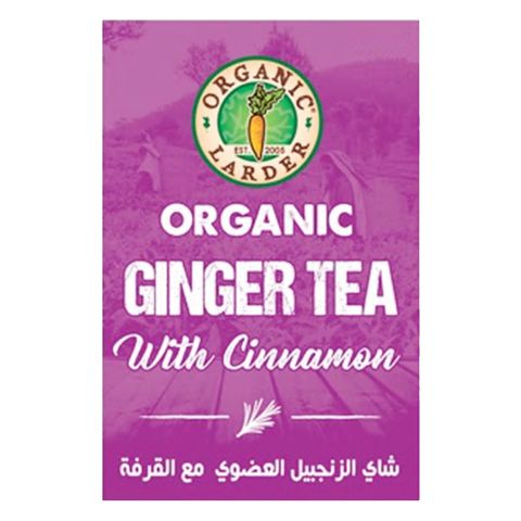 Organic Larder Organic Ginger Tea With Cinnamon 20 Count
