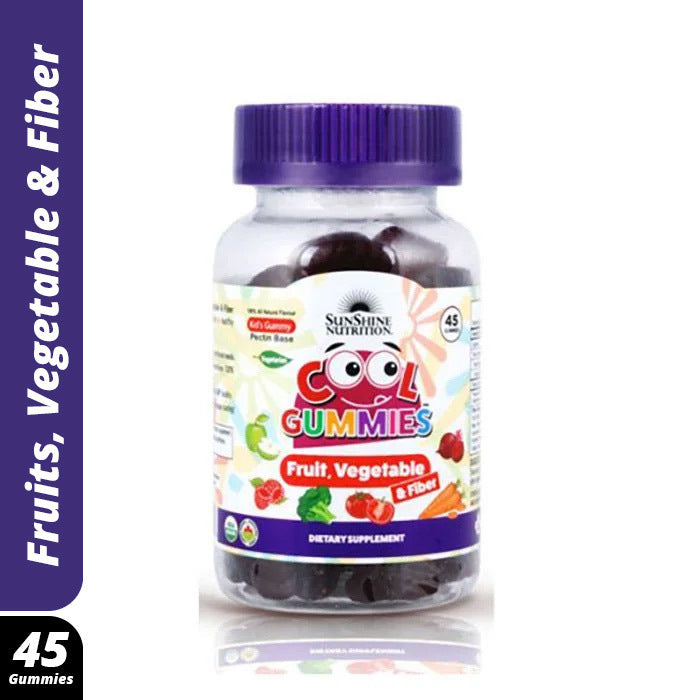 Sunshine Nutrition Cool Gummies Fruit Vegetable & Fiber 45's Gummies