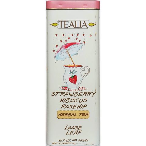 Tealia Strawberry Hibiscus Rosehip Herbal Tea Loose Leaf 100g