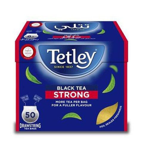 Tetley Black Tea Strong Tea Bags x Pack of 50