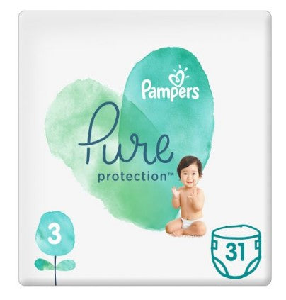 Pampers Pure Protection Diapres Size 3 6-10kg 31 diapres