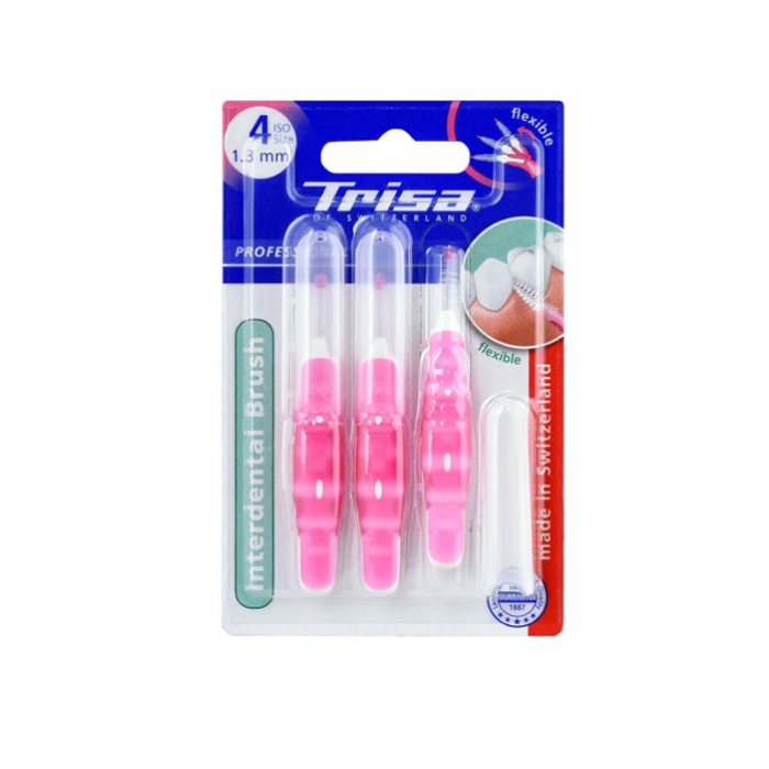 Trisa Interdental Brush Pink 1.3 mm Size 4