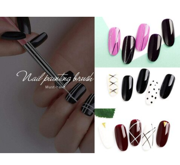 Yinikiz 15Pcs 3D Nail Art Painting Gel Brush And Dotting Pen For Manicurist/DIY - Pink